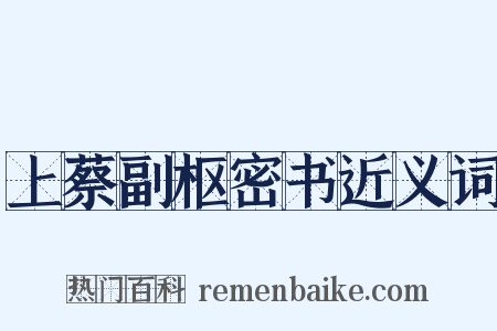上蔡副枢密书近义词是什么意思的图片
